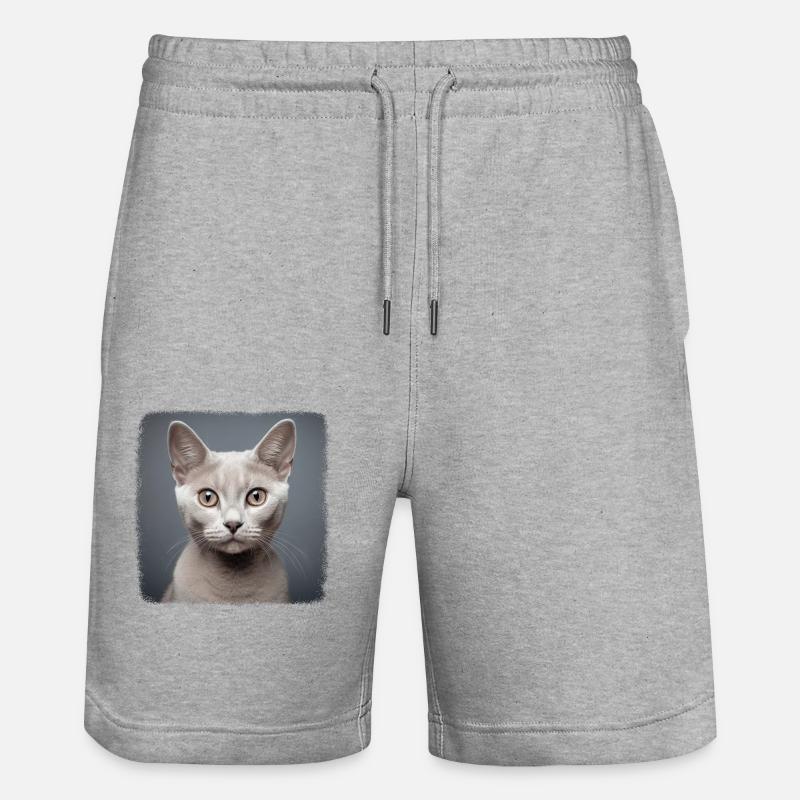 Burmilla Chaton Burmilla Chat - Short de jogging bio TRAINER Stanley/Stella unisexe - gris chiné