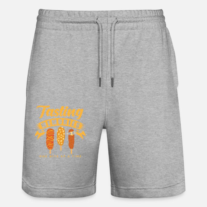 Chiens de maïs - Short de jogging bio TRAINER Stanley/Stella unisexe - gris chiné