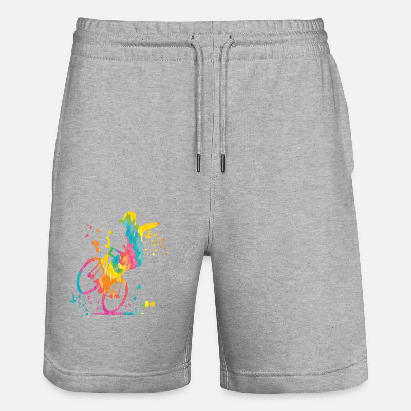 Kunstradfahren Kunstradfahrer - Stanley/Stella Unisex Bio Joggingshorts Trainer  - Grau meliert