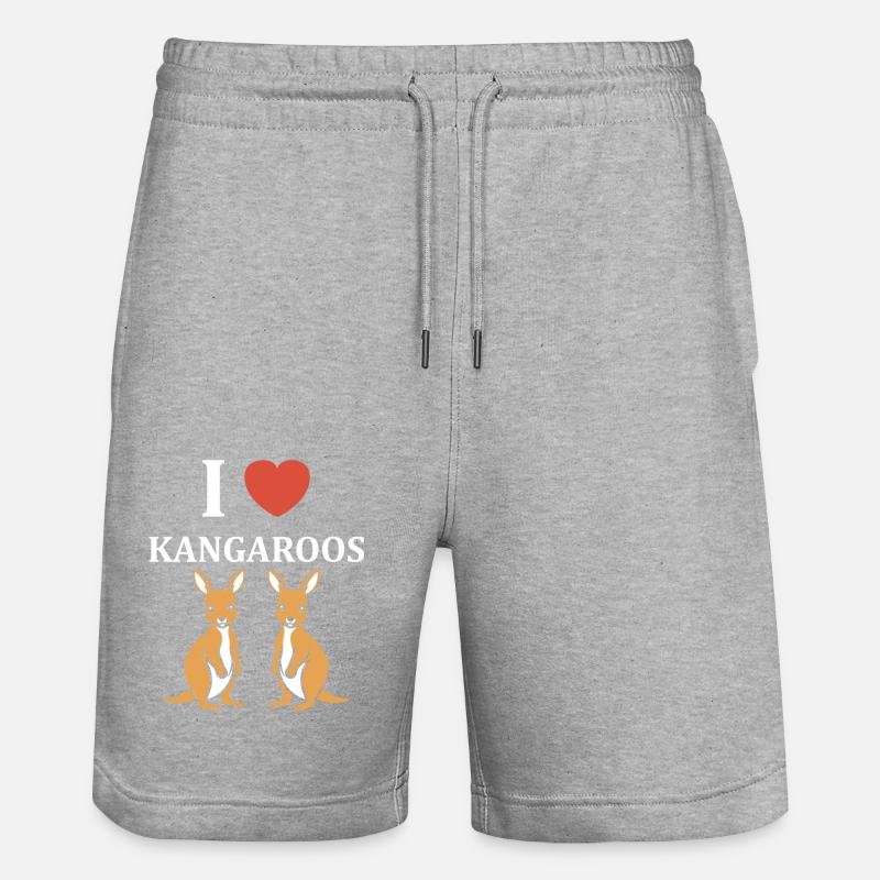 Humour petit kangourou - Short de jogging bio TRAINER Stanley/Stella unisexe - gris chiné