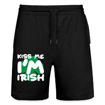 Kiss Me I’m Irish St Patricks Day - Short de jogging bio TRAINER Stanley/Stella unisexe - noir - Devant - Nik (191cm) & Marisol (170cm)