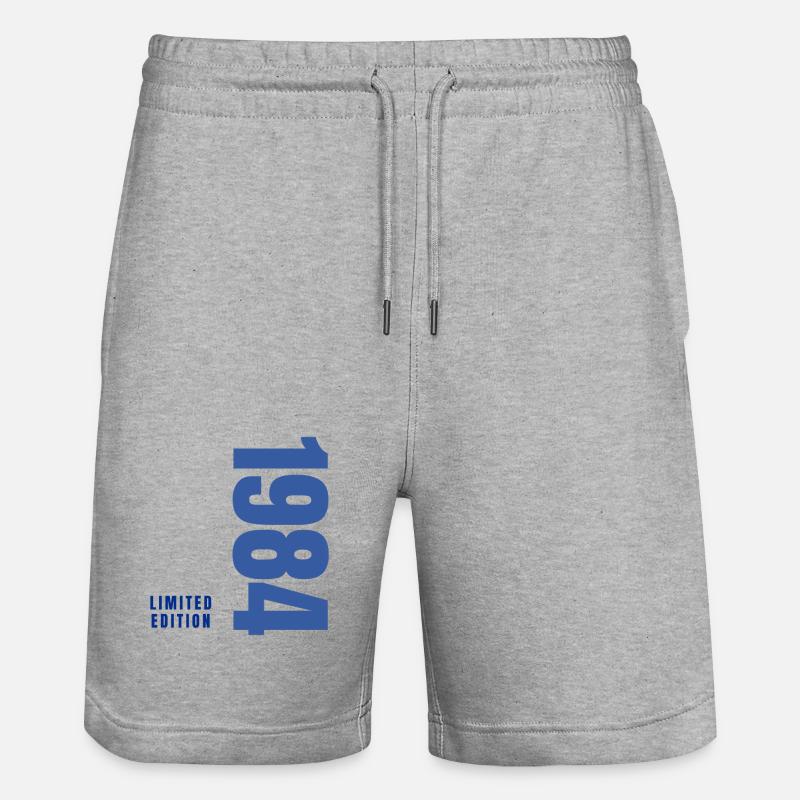 40th Birthday - Stanley/Stella Trainer Unisex Organic Jogging Shorts - heather grey