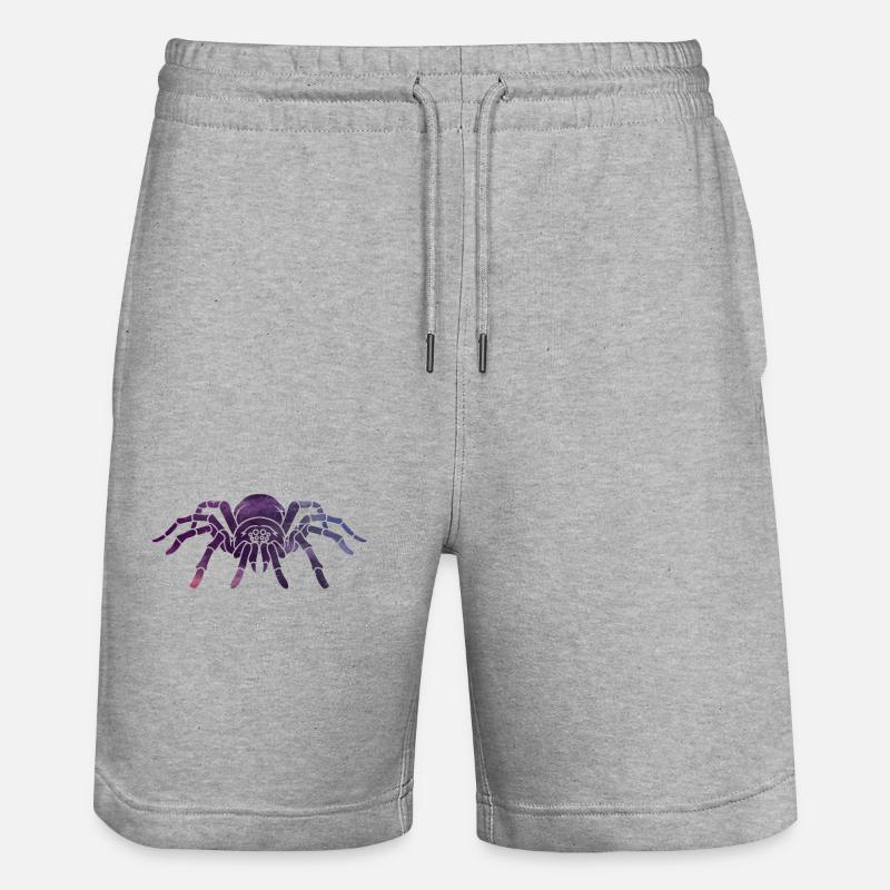 Celestial Spider Star Pattern - Stanley/Stella Trainer Unisex Organic Jogging Shorts - heather grey