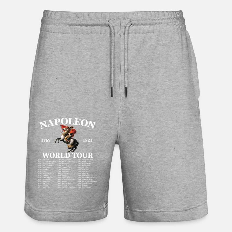 Tour du monde Napoléon - Short de jogging bio TRAINER Stanley/Stella unisexe - gris chiné