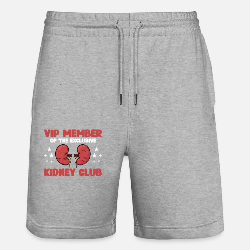 Membre VIP de dialyse - Short de jogging bio TRAINER Stanley/Stella unisexe - gris chiné