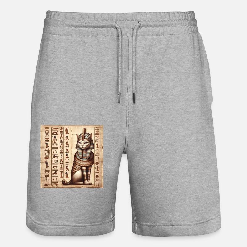 Pharaon Papyrus Scroll Désert Rétro - Short de jogging bio TRAINER Stanley/Stella unisexe - gris chiné