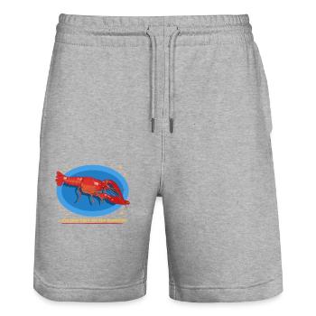 Crayfish Noble Crayfish Seafood Gift - Stanley/Stella Trainer Unisex Organic Jogging Shorts - heather grey - Front - Nik (191cm) & Marisol (170cm)