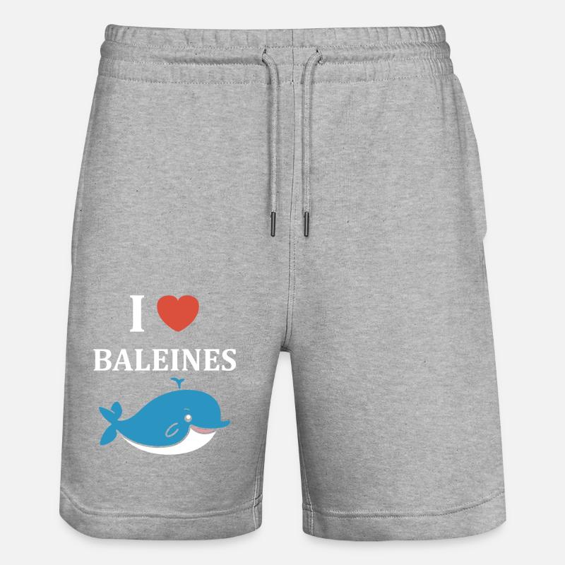 humour baleine - Short de jogging bio TRAINER Stanley/Stella unisexe - gris chiné
