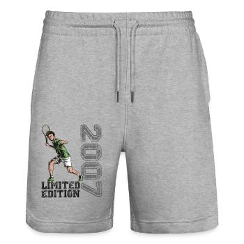 Limited Edition 2007 Limited Edition Tennis - Stanley/Stella Unisex Bio Joggingshorts Trainer  - Grau meliert - Vorne - Nik (191cm) & Marisol (170cm)