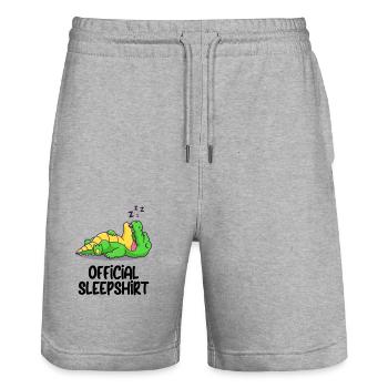 Idée cadeau drôle de dicton drôle d’image drôle d’humour - Short de jogging bio TRAINER Stanley/Stella unisexe - gris chiné - Devant - Nik (191cm) & Marisol (170cm)