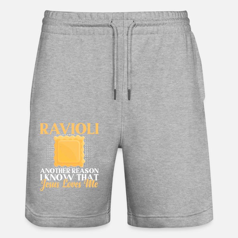 Ravioli Jésus - Short de jogging bio TRAINER Stanley/Stella unisexe - gris chiné