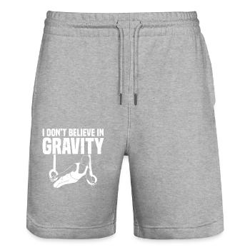 Ring Gymnastics 7 - Stanley/Stella Trainer Unisex Organic Jogging Shorts - heather grey - Front - Nik (191cm) & Marisol (170cm)