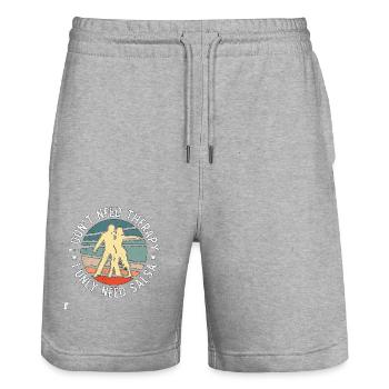 Salsa Dance I Don't Need Therapy I Salsa Dancing - Stanley/Stella Unisex Bio Joggingshorts Trainer  - Grau meliert - Vorne - Nik (191cm) & Marisol (170cm)