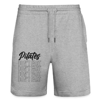 Pilates Instructor Teacher Pilates - Stanley/Stella Unisex Bio Joggingshorts Trainer  - Grau meliert - Vorne - Nik (191cm) & Marisol (170cm)