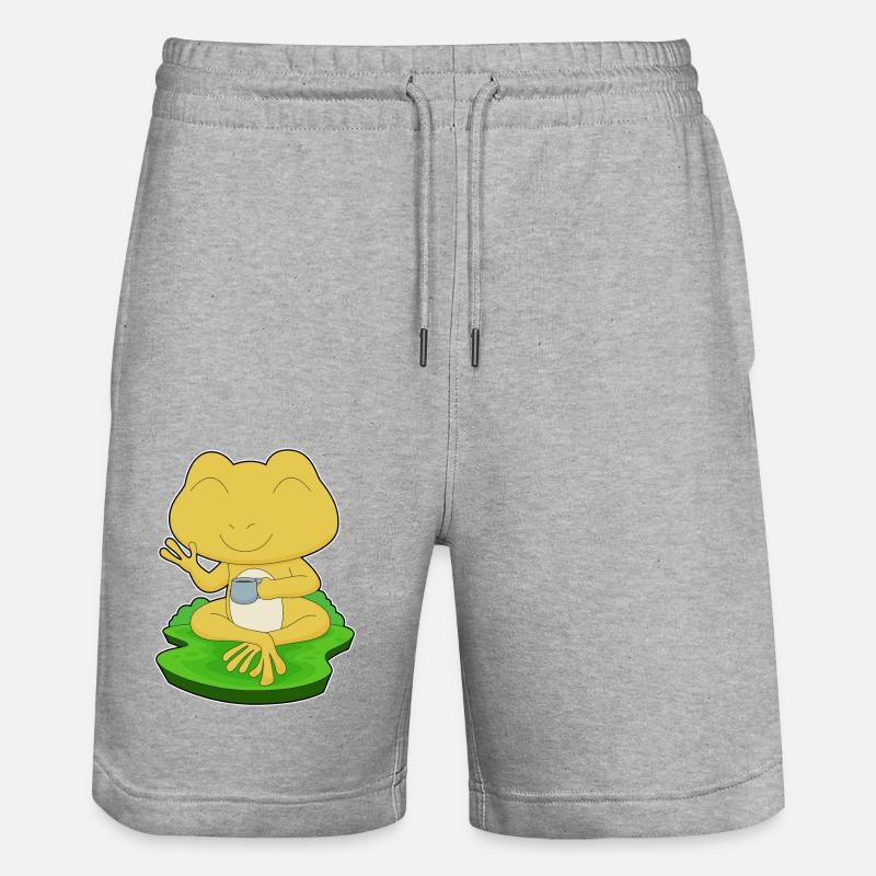 Grenouille tasse de café - Short de jogging bio TRAINER Stanley/Stella unisexe - gris chiné