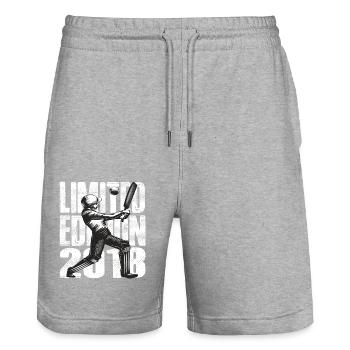 Limited Edition 2018 Limited Edition Cricket - Stanley/Stella Unisex Bio Joggingshorts Trainer  - Grau meliert - Vorne - Nik (191cm) & Marisol (170cm)