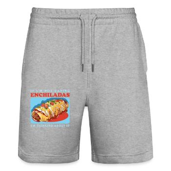 Enchilada Mexican Enchiladas Gift - Stanley/Stella Trainer Unisex Organic Jogging Shorts - heather grey - Front - Nik (191cm) & Marisol (170cm)