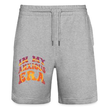 In Meiner Angst-ära Lustiges Überdenken - Stanley/Stella Unisex Bio Joggingshorts Trainer  - Grau meliert - Vorne - Nik (191cm) & Marisol (170cm)