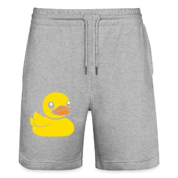 canard - Short de jogging bio TRAINER Stanley/Stella unisexe - gris chiné - Devant - Nik (191cm) & Marisol (170cm)