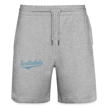 Scottsdale, Arizona City in the USA - Stanley/Stella Trainer Unisex Organic Jogging Shorts - heather grey - Front - Nik (191cm) & Marisol (170cm)