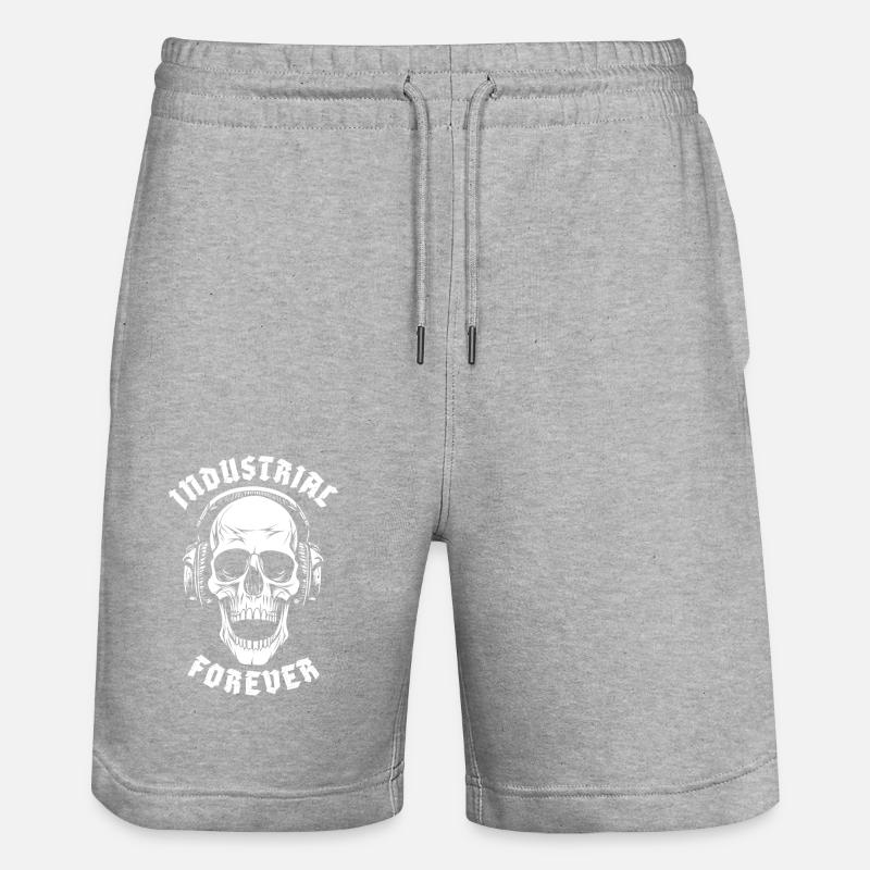 INDUSTRIEL FOREVER - Short de jogging bio TRAINER Stanley/Stella unisexe - gris chiné