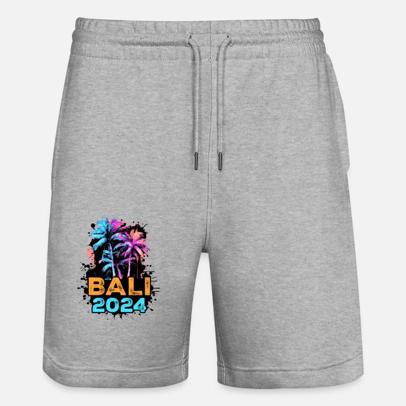 Visite de Bali 2024 - Short de jogging bio TRAINER Stanley/Stella unisexe - gris chiné