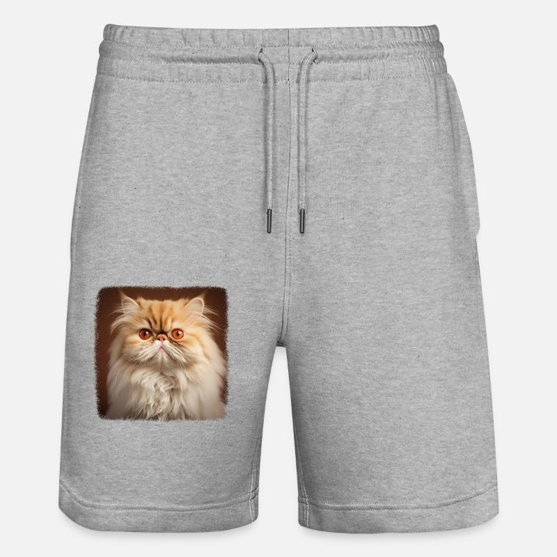 Chat persan Perserkatze - Short de jogging bio TRAINER Stanley/Stella unisexe - gris chiné