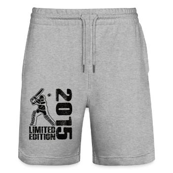 Édition limitée 2015 Édition limitée Cricket - Short de jogging bio TRAINER Stanley/Stella unisexe - gris chiné - Devant - Nik (191cm) & Marisol (170cm)