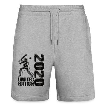 Limited Edition 2020 Limited Edition Cricket - Stanley/Stella Unisex Bio Joggingshorts Trainer  - Grau meliert - Vorne - Nik (191cm) & Marisol (170cm)
