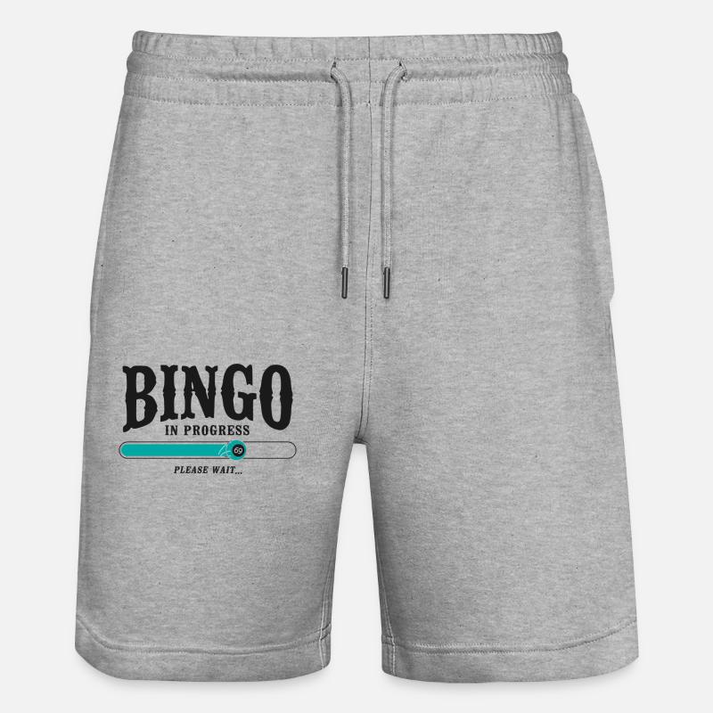 Bingo Player Bingo In Progress - Stanley/Stella Unisex Bio Joggingshorts Trainer  - Grau meliert