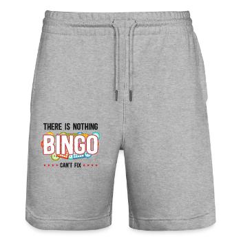 Bingo Player There Is Nothing A - Stanley/Stella Unisex Bio Joggingshorts Trainer  - Grau meliert - Vorne - Nik (191cm) & Marisol (170cm)