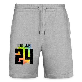 Malle 24 Trikot 2024 - Stanley/Stella Unisex Bio Joggingshorts Trainer  - Grau meliert - Vorne - Nik (191cm) & Marisol (170cm)