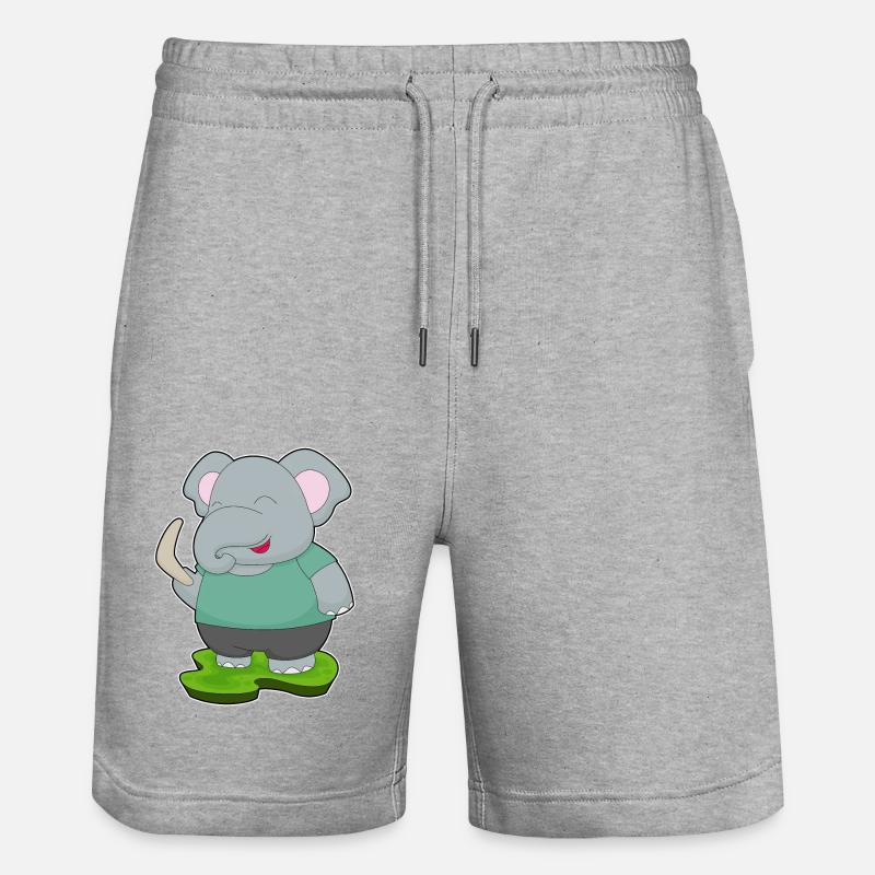 Éléphant Boomerang - Short de jogging bio TRAINER Stanley/Stella unisexe - gris chiné