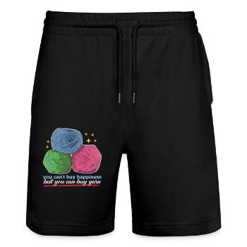 Crochet Crochet fil Crochet Crochet cadeau - Short de jogging bio TRAINER Stanley/Stella unisexe - noir - Devant - Nik (191cm) & Marisol (170cm)