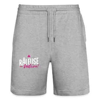 SCRAPER in the car - Those who complain at the wheel - Stanley/Stella Trainer Unisex Organic Jogging Shorts - heather grey - Front - Nik (191cm) & Marisol (170cm)