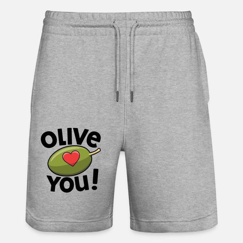 OLIVE VOUS - Short de jogging bio TRAINER Stanley/Stella unisexe - gris chiné
