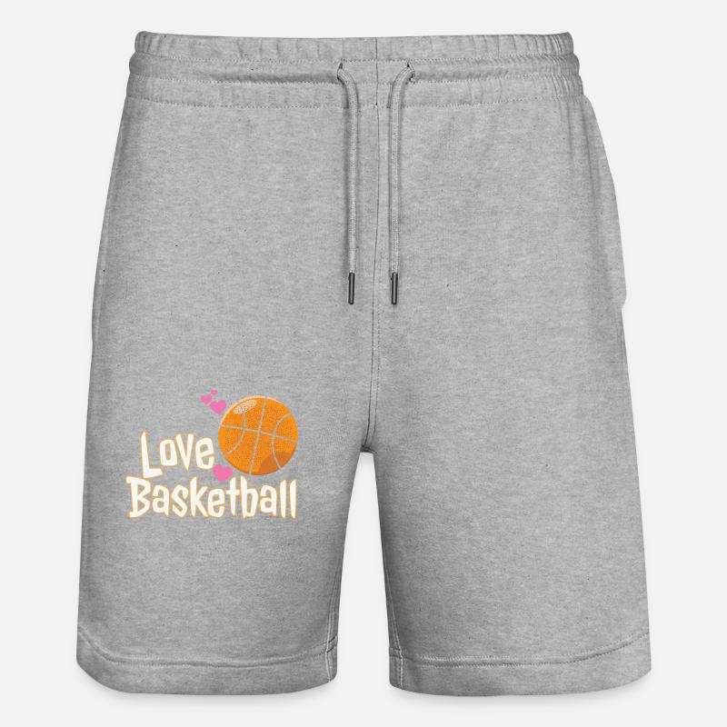 Aimer le basket-ball - Short de jogging bio TRAINER Stanley/Stella unisexe - gris chiné