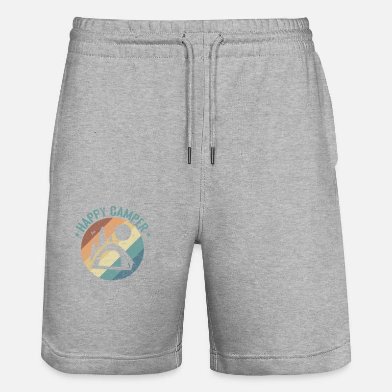 Joyeuses vacances de camping-car liberté - Short de jogging bio TRAINER Stanley/Stella unisexe - gris chiné