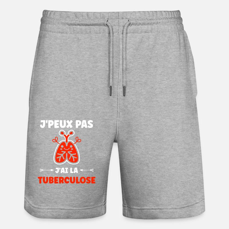 Sensibilisation à la tuberculose - Short de jogging bio TRAINER Stanley/Stella unisexe - gris chiné
