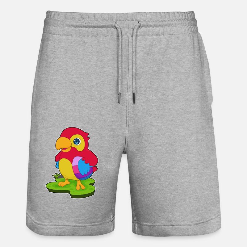 parrot Easter Easter egg - Stanley/Stella Trainer Unisex Organic Jogging Shorts - heather grey