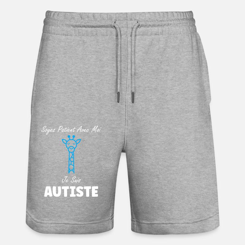 sensibilisation à l'autisme autiste - Short de jogging bio TRAINER Stanley/Stella unisexe - gris chiné