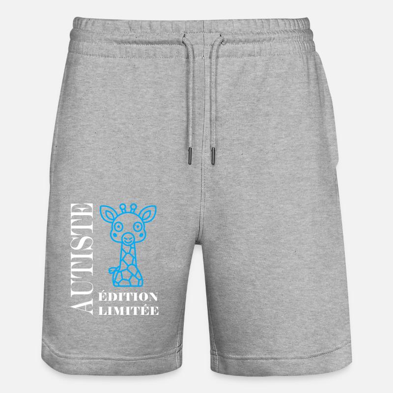 sensibilisation à l'autisme autiste - Short de jogging bio TRAINER Stanley/Stella unisexe - gris chiné
