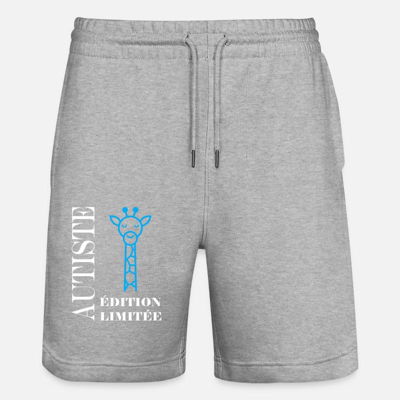 sensibilisation à l'autisme autiste - Short de jogging bio TRAINER Stanley/Stella unisexe - gris chiné