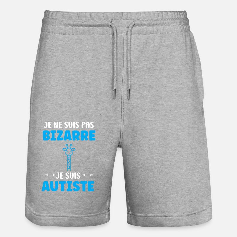 sensibilisation à l'autisme autiste - Short de jogging bio TRAINER Stanley/Stella unisexe - gris chiné