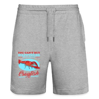 Flusskrebs Edelkrebs Meeresfrüchte Geschenk - Stanley/Stella Unisex Bio Joggingshorts Trainer  - Grau meliert - Vorne - Nik (191cm) & Marisol (170cm)