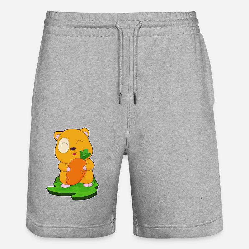 Hamster Carotte - Short de jogging bio TRAINER Stanley/Stella unisexe - gris chiné