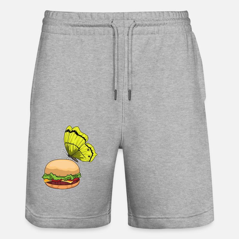 Burger papillon - Short de jogging bio TRAINER Stanley/Stella unisexe - gris chiné
