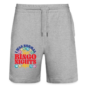 Bingo Player I Was Normal Two - Stanley/Stella Trainer Unisex Organic Jogging Shorts - heather grey - Front - Nik (191cm) & Marisol (170cm)