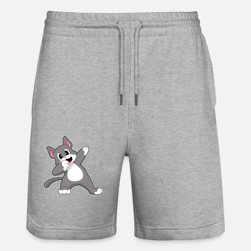 Chat Hip Hop Danse - Short de jogging bio TRAINER Stanley/Stella unisexe - gris chiné