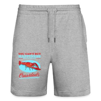 Flusskrebs Edelkrebs Meeresfrüchte Geschenk - Stanley/Stella Unisex Bio Joggingshorts Trainer  - Grau meliert - Vorne - Nik (191cm) & Marisol (170cm)